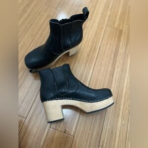 Swedish Hasbeens Chelsea Plateau Boot Size 39